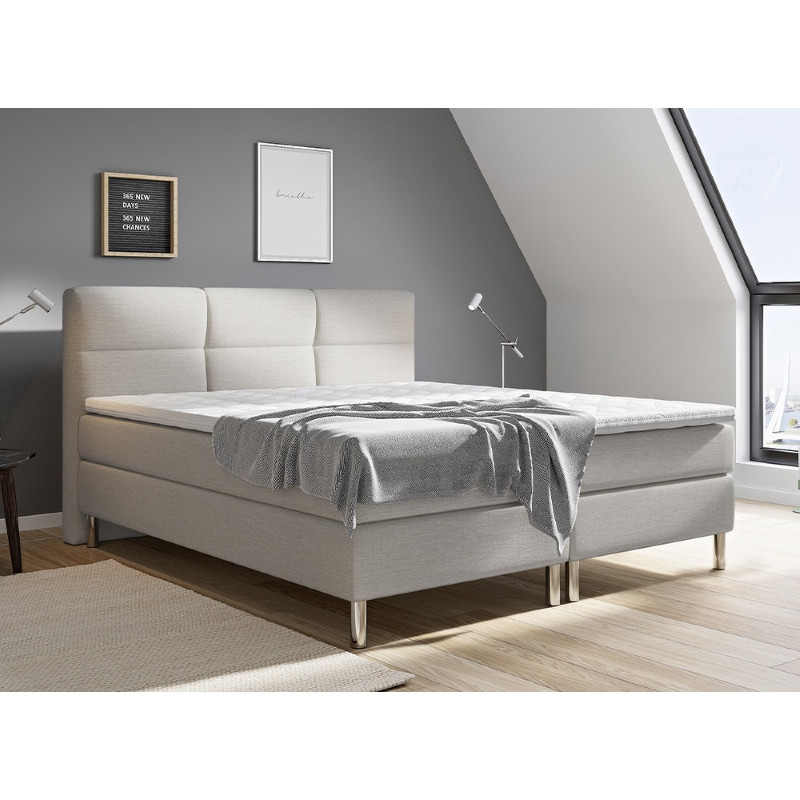 Scully slang na school Boxspring Amata 180 x 200 Beige. Goedkoop Boxspring Bed Uitverkoop