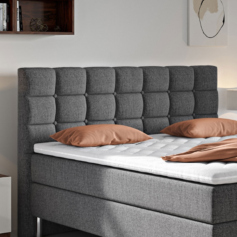 Ben depressief helemaal Ontwaken Boxspring Luna 160 x 200 Grijs. Goedkoop Boxspring Bed Uitverkoop