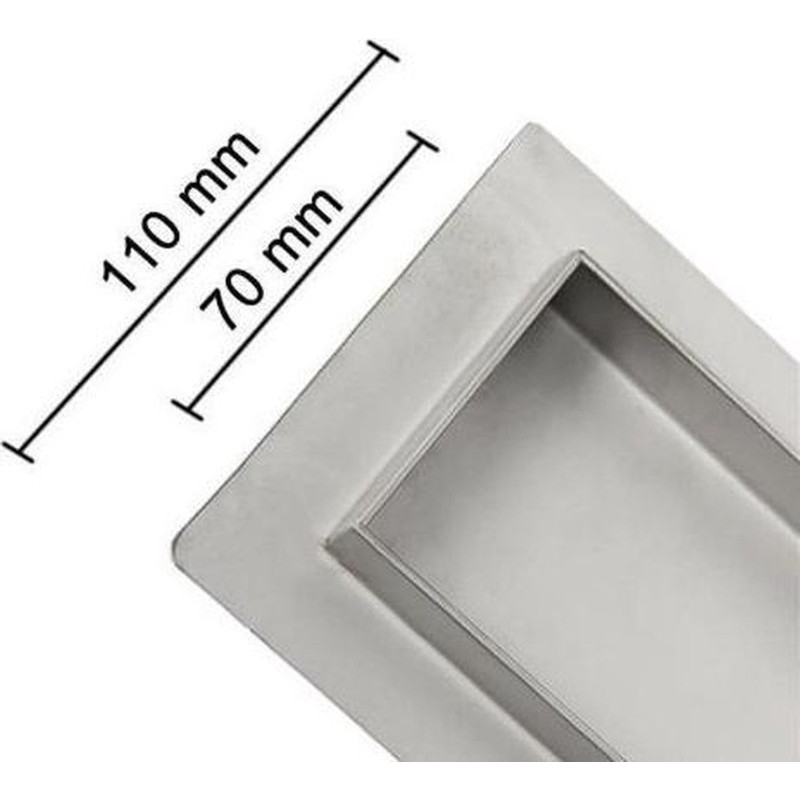 Douchegoot RVS 70 CM
