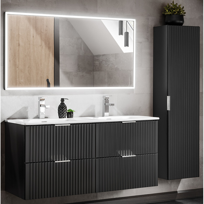 Badkamermeubel Polaris Zwart 120CM