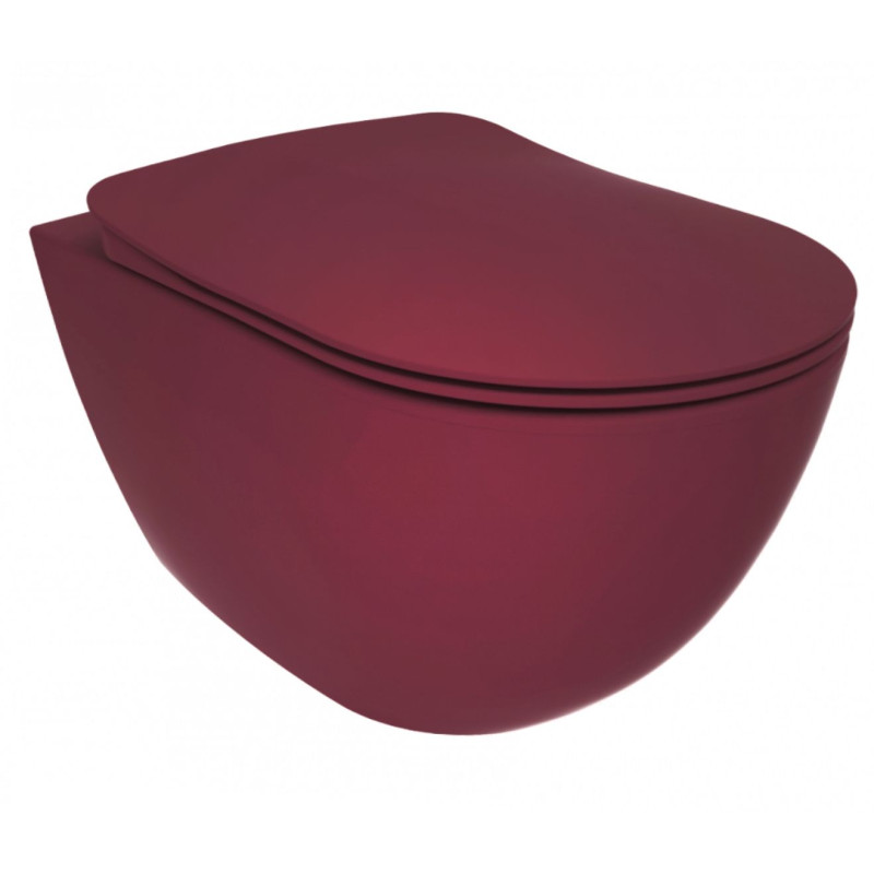Wandcloset Randloos Berry Inclusief Zitting + Bedieningspaneel