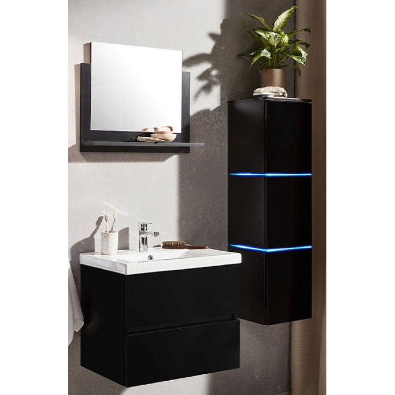 Badkamermeubel Mareno Zwart 60CM
