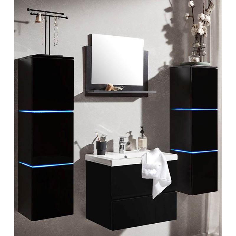 Badkamermeubel Mareno Double Zwart 80CM
