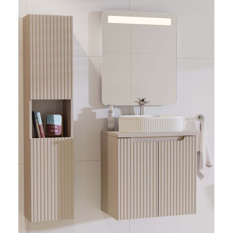 Badkamermeubel Solerno Compact Uno Taupe 80CM